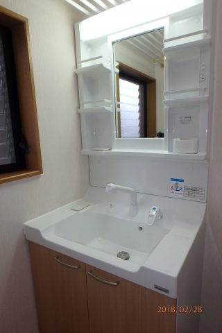静岡市葵区上足洗　洗面化粧台・浴室シャワー水栓器具取替